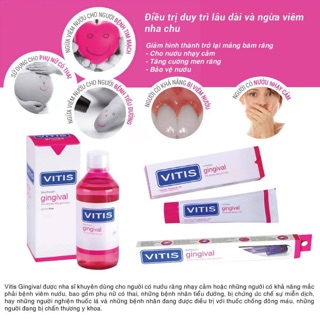 NƯỚC SÚC MIỆNG VITIS VÀ KEM ĐÁNH RĂNG VITIS NGỪA VIÊM LỢI