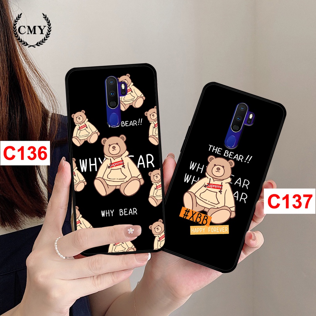 Ốp lưng Oppo A5 2020 - A9 2020 in hình gấu bear dễ thương, cute.