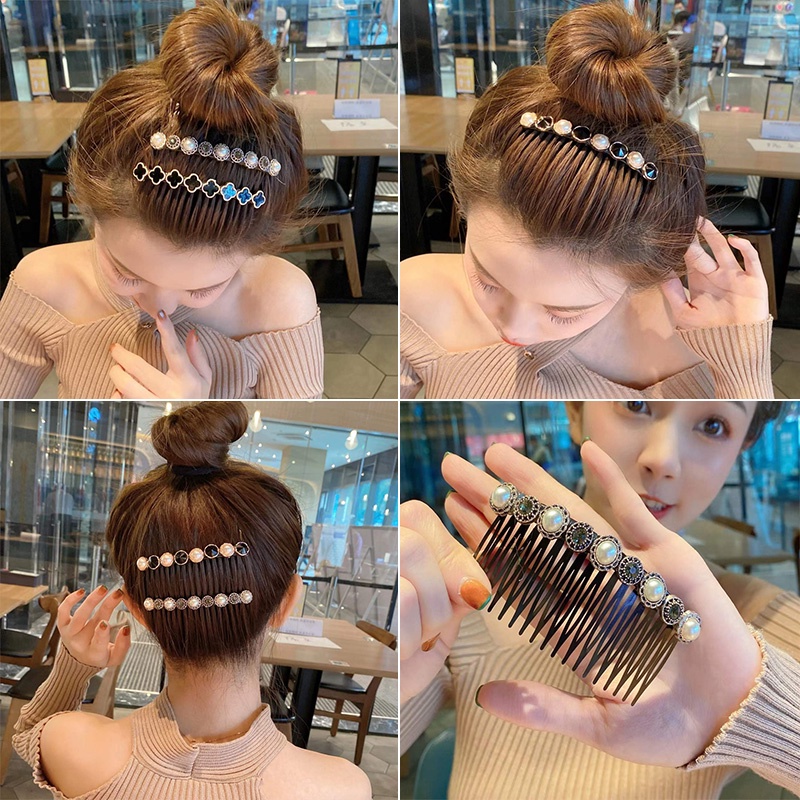 Lược Cài Tóc Đính Ngọc Trai Nhân Tạo Thời Trang