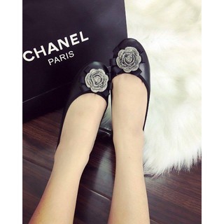 SALE - Giày búp bê hoa bạc