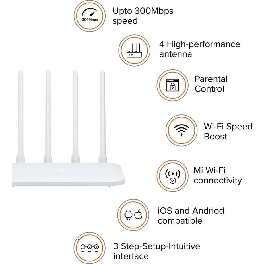 Router Wifi Xiaomi Mi Router 4C DVB4231GL - Hàng Chính Hãng