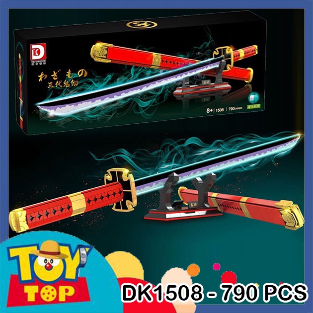 Đồ chơi lắp ráp mô hình quỷ kiếm Sandai Kitetsu nhựa của Zoro trong One Piece đảo hải tặc xếp hình DK1508 với 790 mảnh