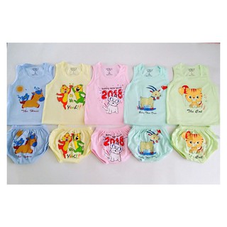 [BANBUONBANLE]combo 5 bộ ba lỗ quần đùi bo cho bé