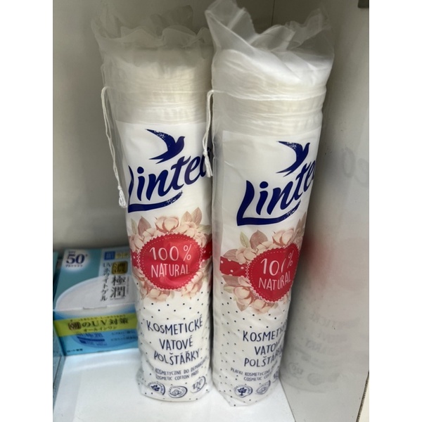 Bông tẩy trang cotton Linteo 120 miếng 100% Natural Beehouse