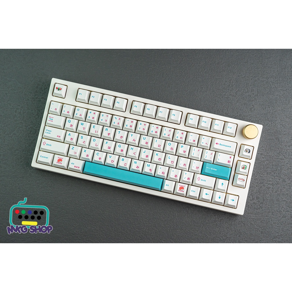 Keycap Sushi nhựa PBT dye-sub, 135 nút bàn phím đẹp, cherry profile
