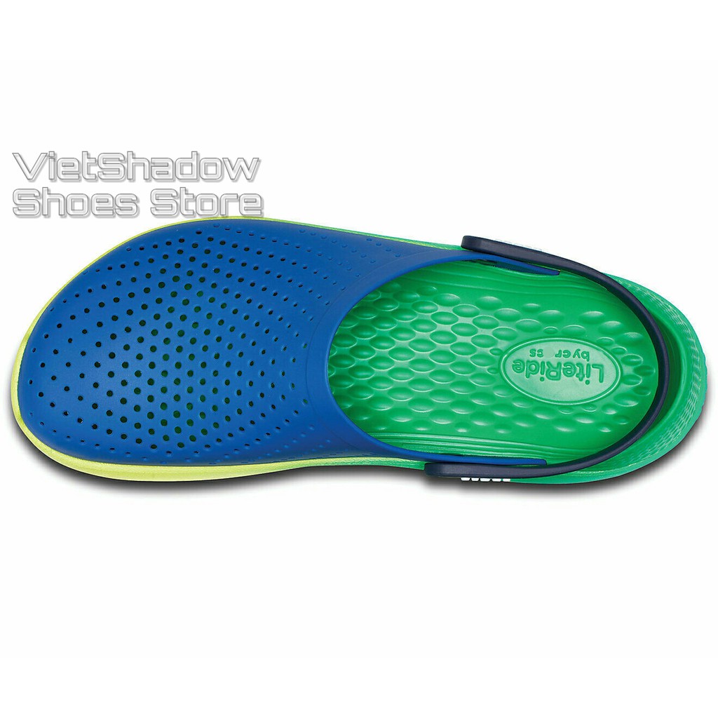 Dép bít đầu - Sục nhựa LITERIDE Unisex màu Xanh dương/Xanh lá - Mã SP 204592