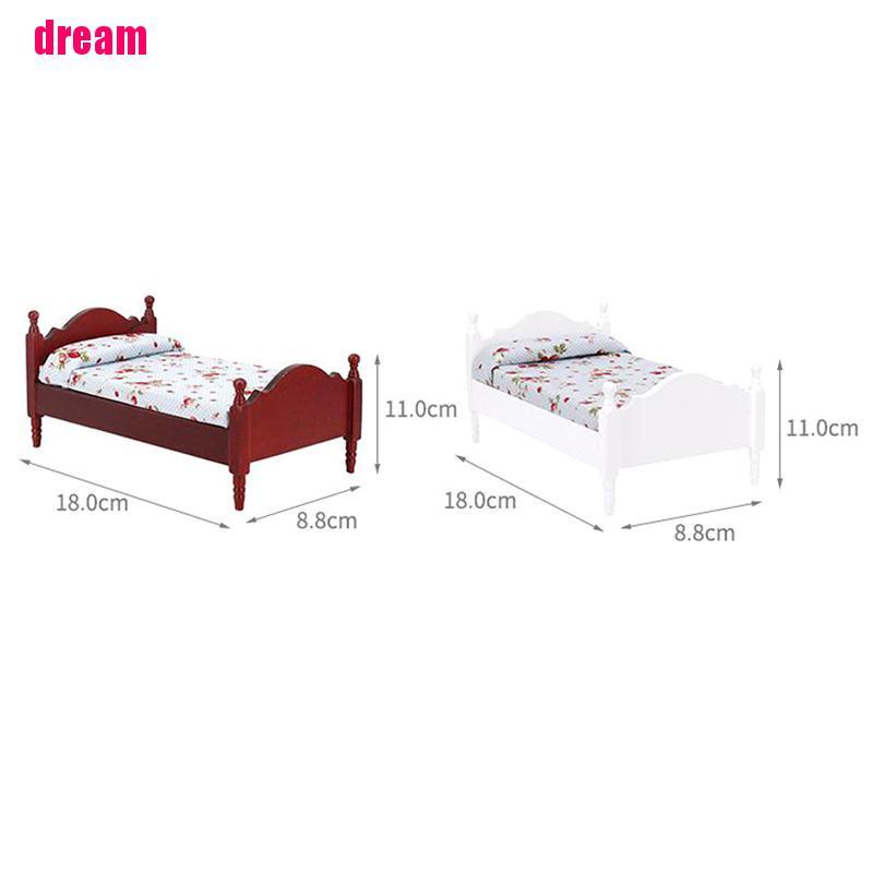 Mô Hình Giường Ngủ Nhỏ Trang Trí Nhà Búp Bê