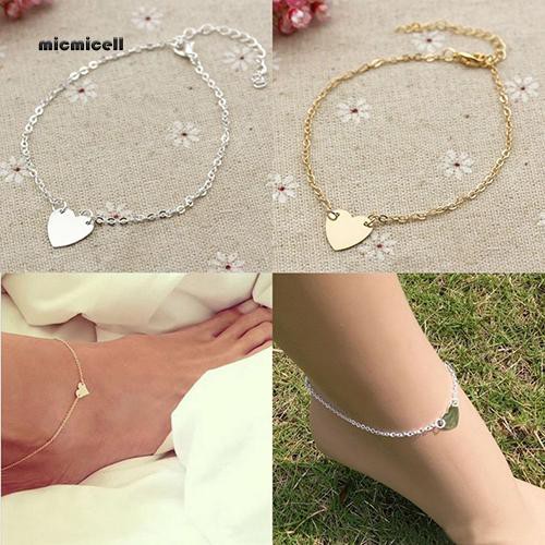 Lắc chân hợp kim mặt hình trái tim thời trang cho nữ | BigBuy360 - bigbuy360.vn