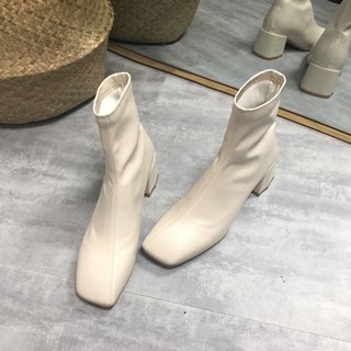 Giày bốt cổ ngắn da mềm trẻ trung