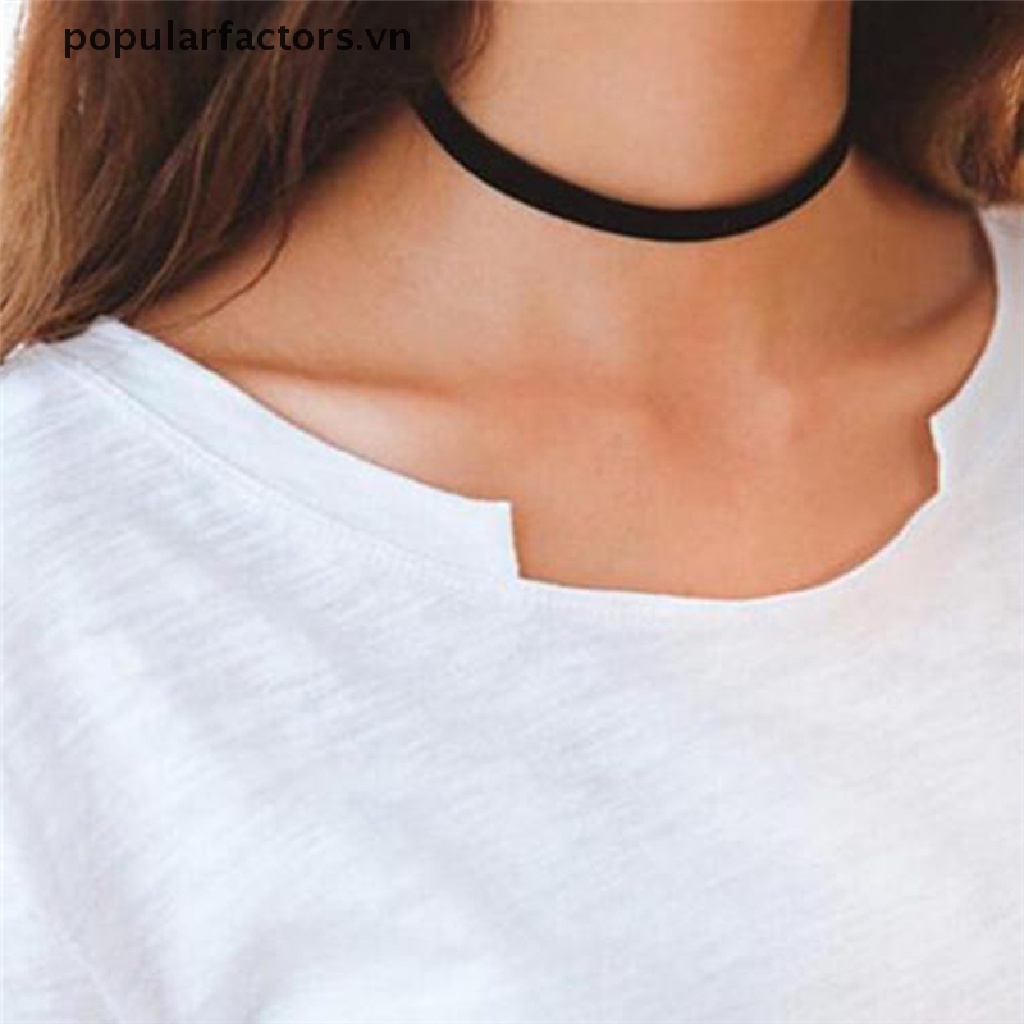 Vòng cổ choker nhung màu đen làm bằng tay phong cách gothic cổ điển