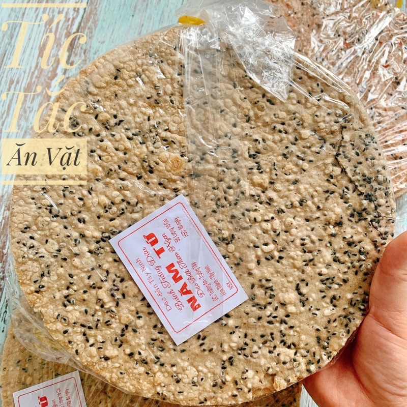 Bịch 10 Cái Bánh Đa Tép - Bánh Đa Mè Dừa Thơm Ngon Béo Giòn Rụm - Bánh Tráng Nướng Đặc Sản Tây Ninh