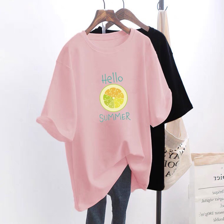 ÁO THUN FORM RỘNG UNISEX IN HELLO SUMMER CỰC ĐẸP