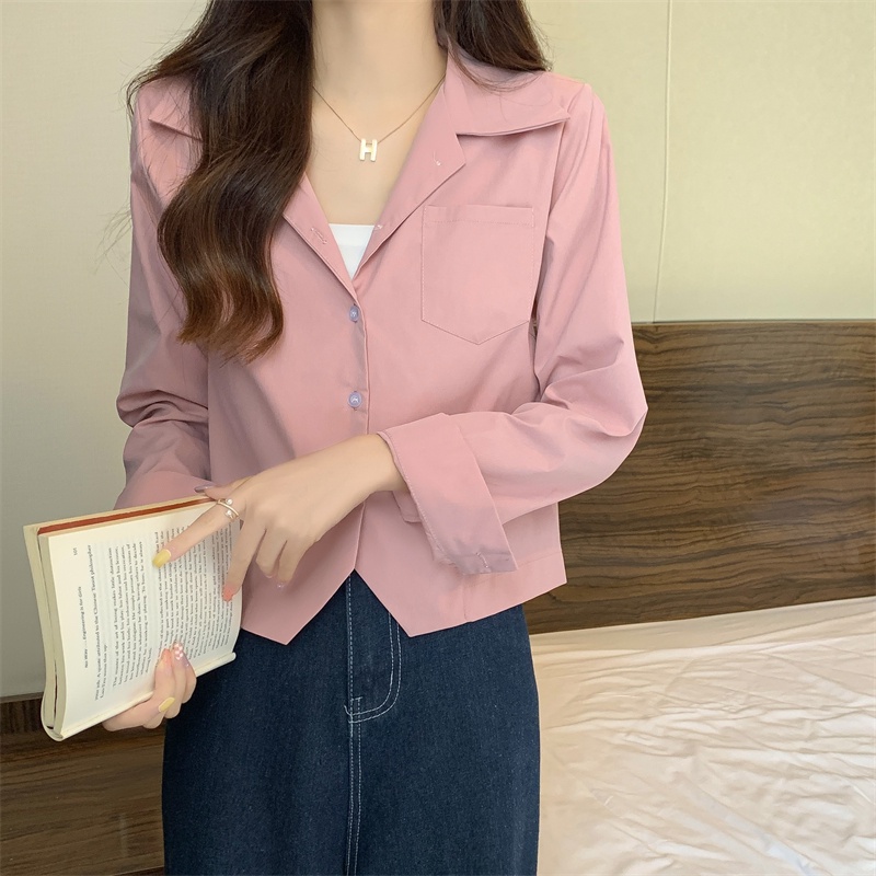 Áo Sơ Mi Dài Tay Dáng Rộng Thiết Kế Mới Thời Trang Mùa Thu Theo Phong Cách Hàn Quốc Cho Nữ