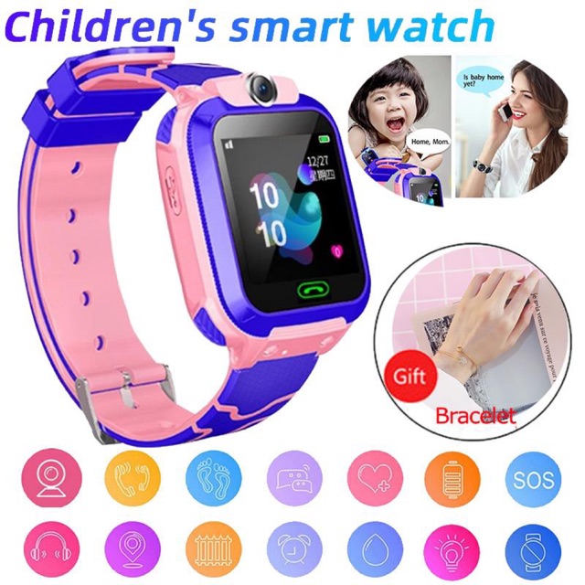 Đồng hồ định vị trẻ em Q12 chống nước, tặng sim định vị viettel 10k/tháng