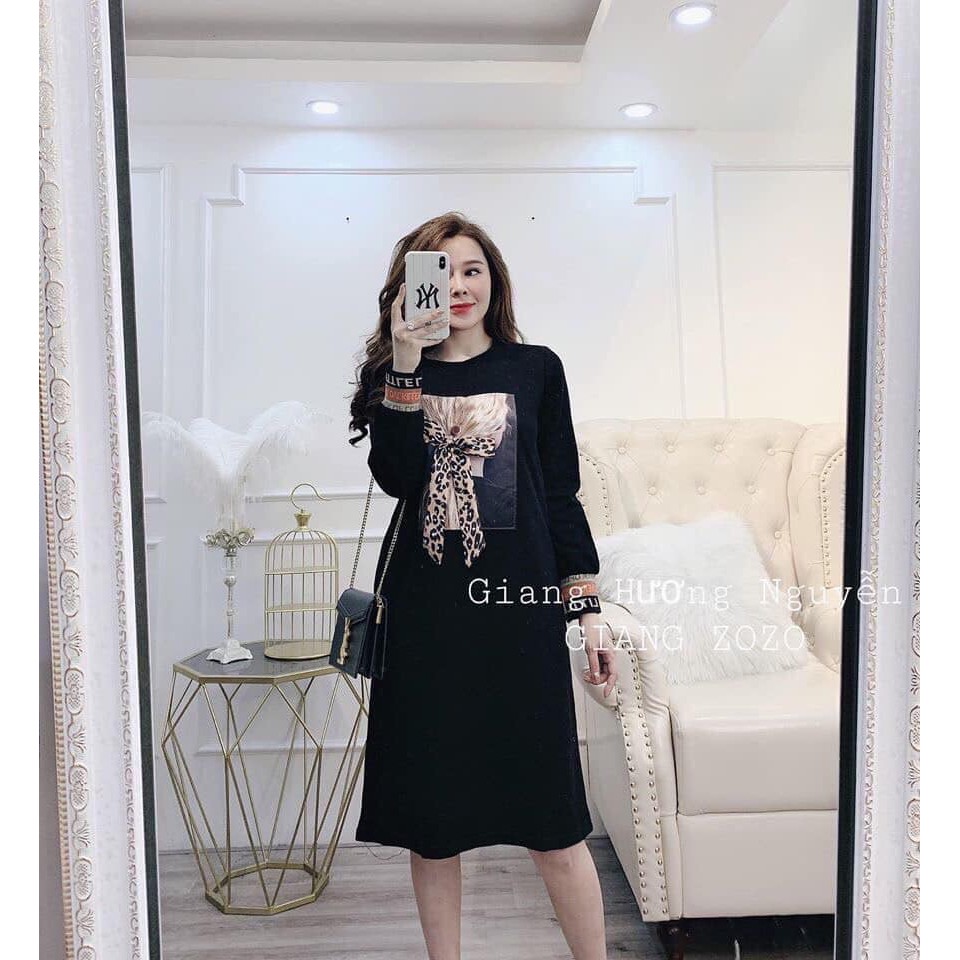 váy suông in hình cô gái dễ thương  M241