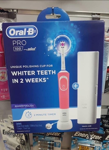 Bàn chải đánh răng điện Oral B Pro 100 chính hãng