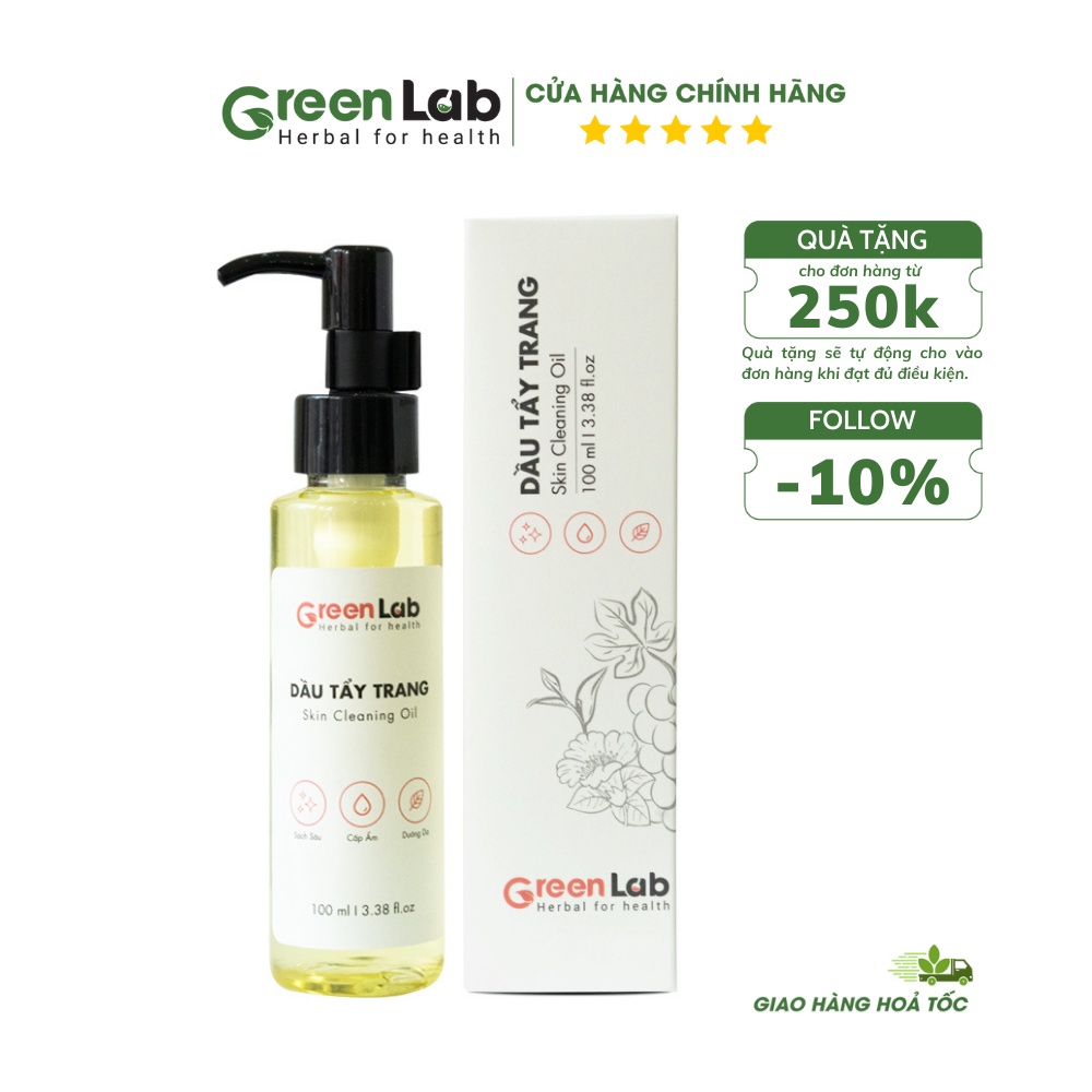 Dầu Tẩy Trang thiên nhiên Greenlab làm sạch sâu cấp ẩm 100ml