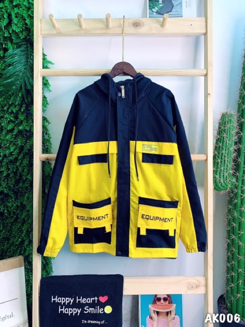 🌵 𝐓𝐡𝐞𝐔𝐥𝐳𝐳𝐚𝐧𝐠 🌵 006 Áo Khoác Kaki Đen-Vàng 2 Lớp. Bomber Jacket Siêu Hot Unisex Nam&Nữ Bán Sỉ | BigBuy360 - bigbuy360.vn