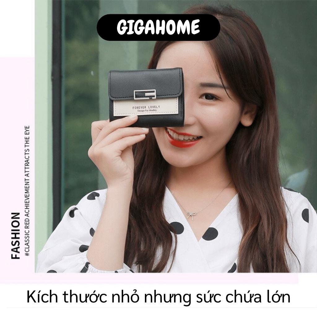 Ví Nữ Ngắn GIGAHOME Bóp Da Cầm Tay Mini Đẹp Cao Cấp Nhỏ Xinh Đựng Thẻ Tiền Nhiều Ngăn 8334