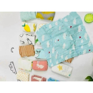 Set 3 khăn sữa muslin tree Manny 32x32cm cực mịn