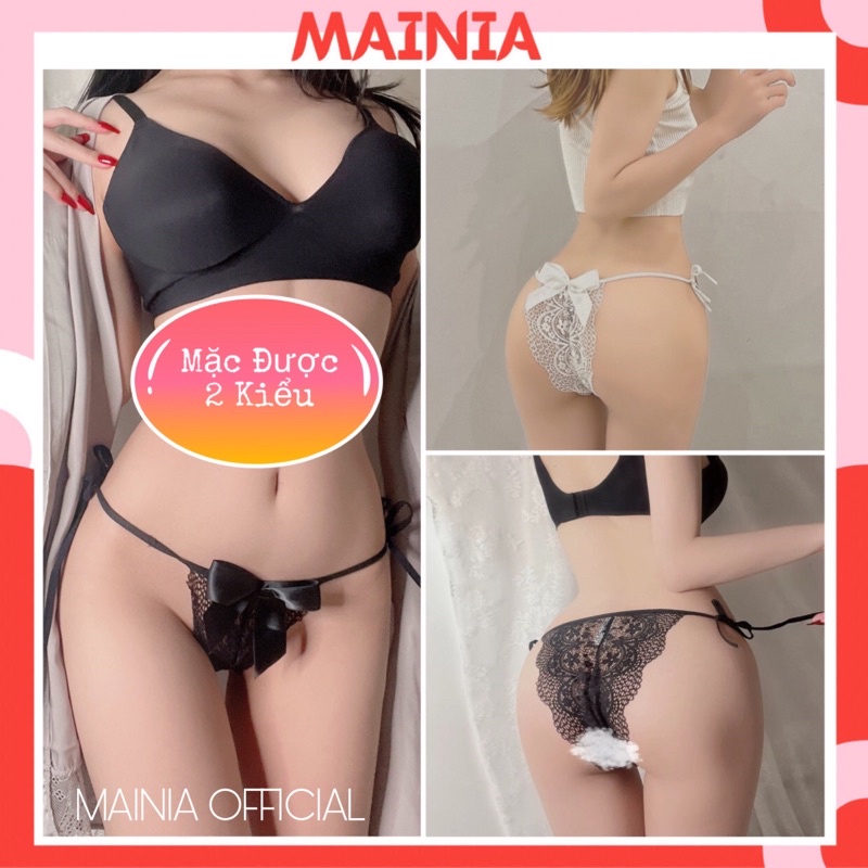 Quần Lót Ren Buộc Cột Dây Đính Nơ Trước Siêu Xinh Sexy Gợi Cảm Cao Cấp Mainia Shop