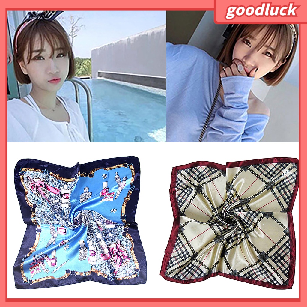 Khăn Tay Lụa Hình Vuông Thời Trang Cho Nữ