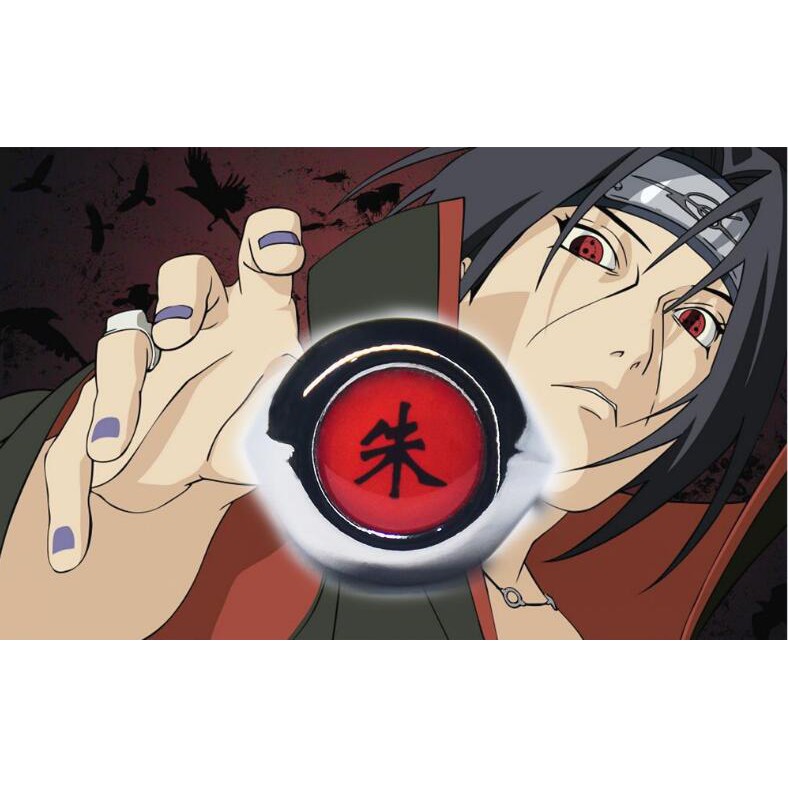 Nhẫn phong cách Naruto Akatsuki Uchiha Sasuke Itachi Sharingan có thể điều chỉnh được