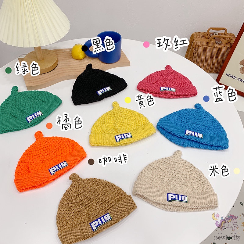 Mũ dệt kim giữ ấm phong cách Hàn Quốc cho bé
