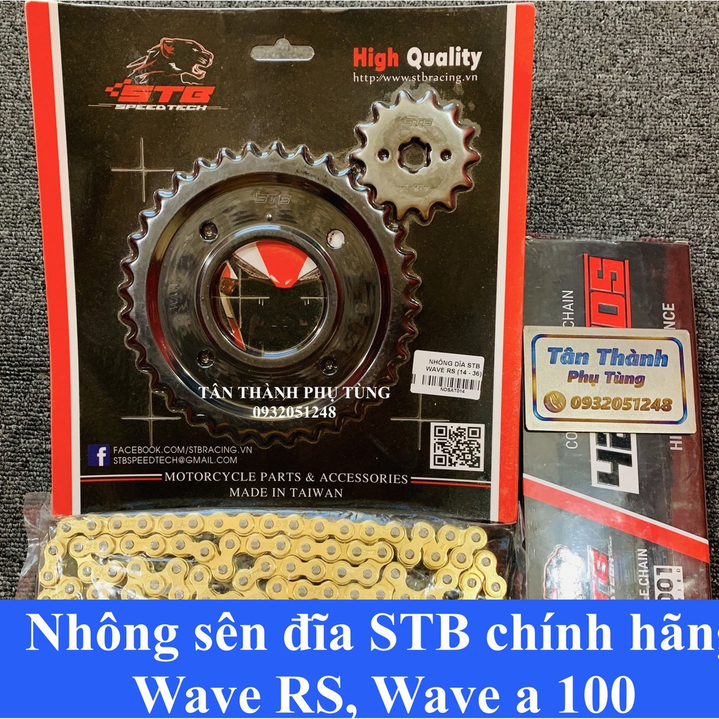 Nhông sên đĩa STB chính hãng RS, Wave a 100, Wave a 2016