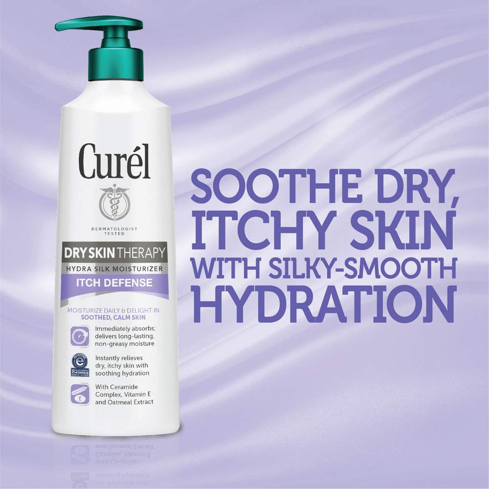 Dưỡng Thể Dưỡng Ẩm Giảm Ngứa Curel Curél Skincare Hydra Silk Itch Defense Moisturizer 355ml (Mỹ)