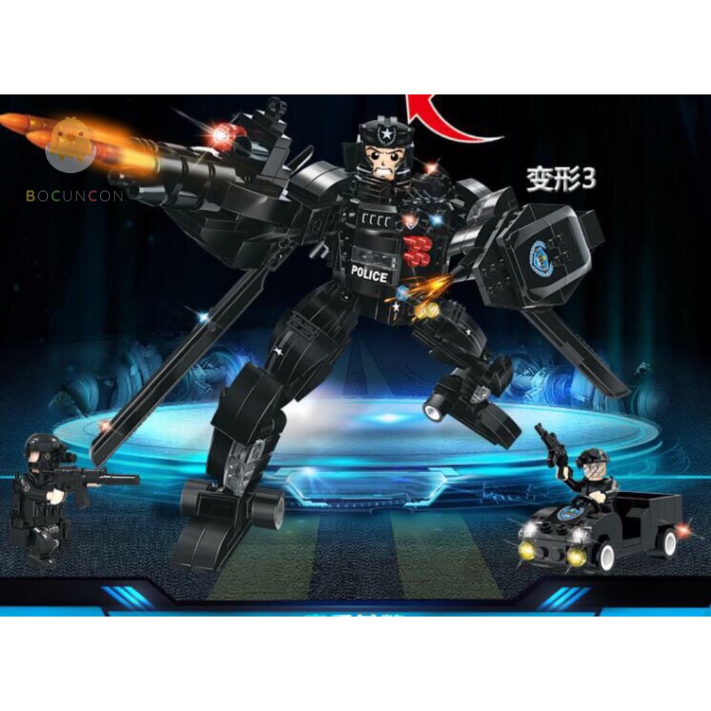 [NEW 2021] Lego Swat Cảnh Sát Đặc Nhiệm Tuần Tra 2 Trong 1