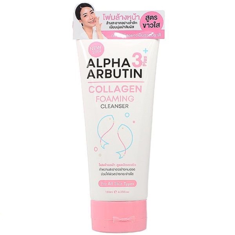 Sữa rửa mặt trắng Da Alpha Arbutin Lollagen Foaming Cleanser Thái Lan 100ml