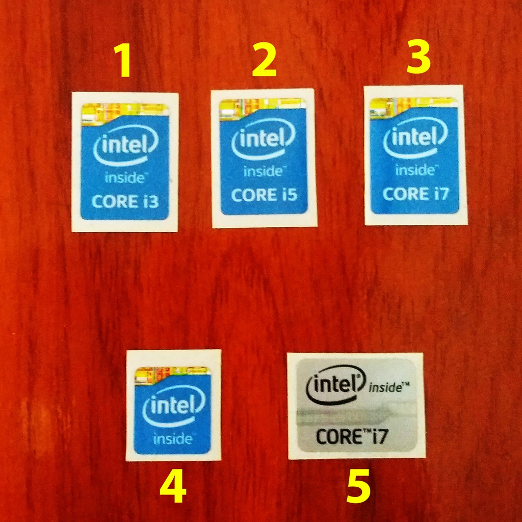Tem Sticker Intel Core trang trí máy tính, laptop