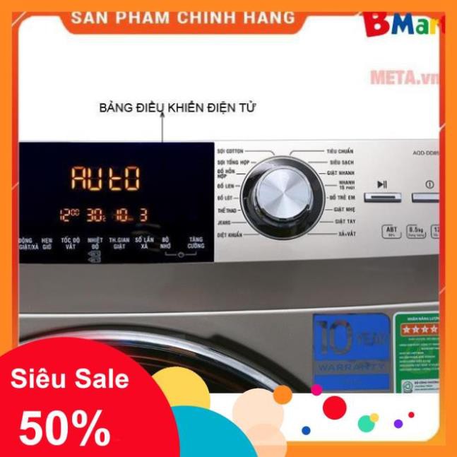 (Miễn phí giao hàng tại Hà Nội) Máy giặt Aqua Inverter 8.5 kg AQD-D850E.N  - BM NEW