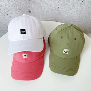 Mũ lưỡi trai cotton chống nắng in hình mặt cười dễ thương 2021