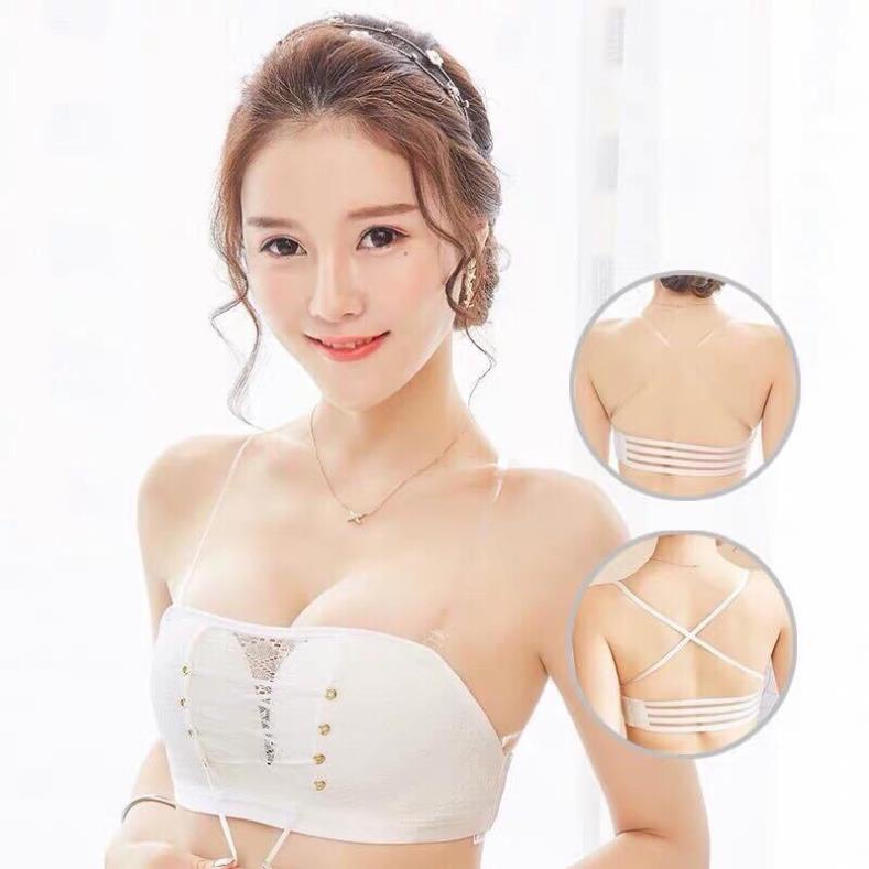 SIÊU PHẨM ÁO LÓT KHÔNG DÂY NÂNG NGỰC CHỐNG TỤT DÂY RÚT - CÚP REN RÚT 3058