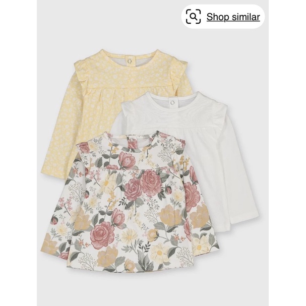 Set 3 áo hoa nhí TU uk cho bé gái cực xinh