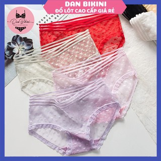 Quần Lót Nữ ❤️FREESHIP❤️ Quần Lót Ren Sexy viền chun lưới thiết kế họa tiết trái tim gợi cảm quyến rũ mã 1796