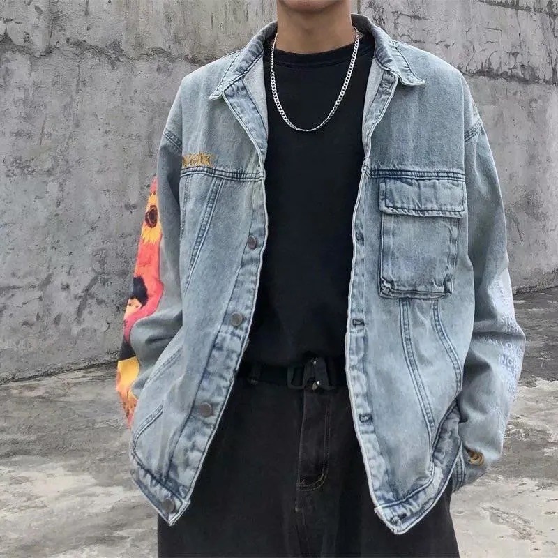Áo Jacket Jean unisex phong cách streetwear