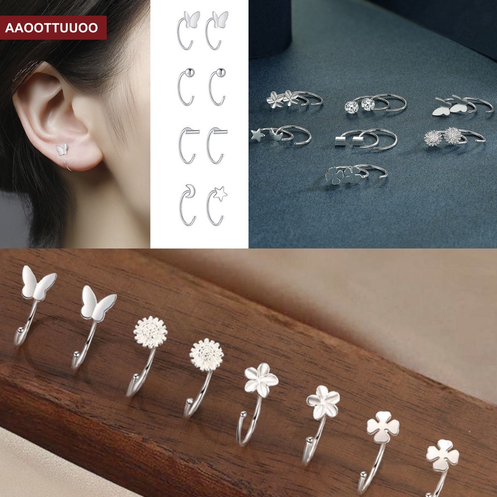 Bông Tai Hình Ngôi Sao / Mặt Trăng / Trái Tim / Bướm Thời Trang Hàn Quốc