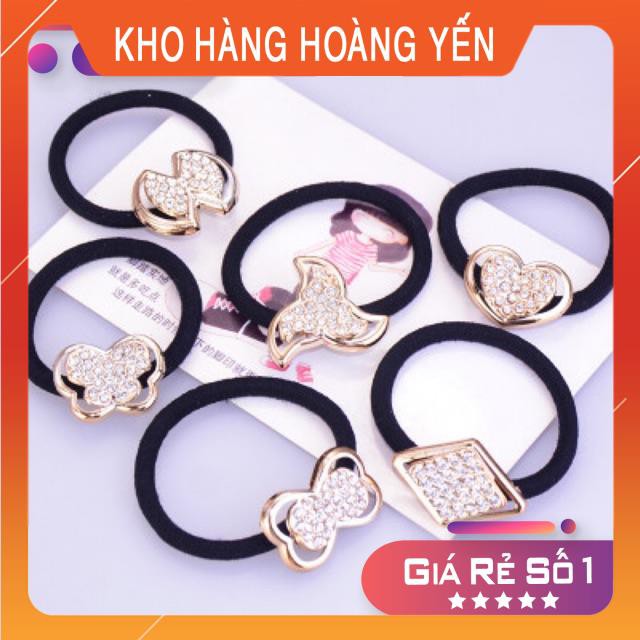 Dây buộc tóc mặt đá to đẳng cấp siêu đẹp !