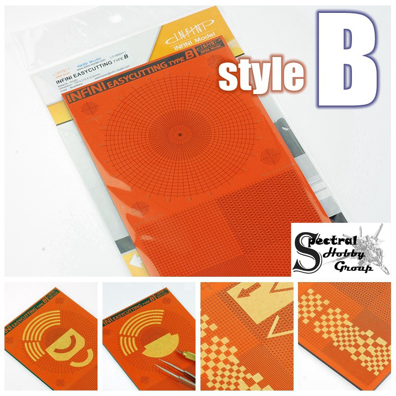 Dung cụ bảng cắt masking template Cover Paper Tape Cutting Pad Graphics Infini Model Easy Cutting Korea