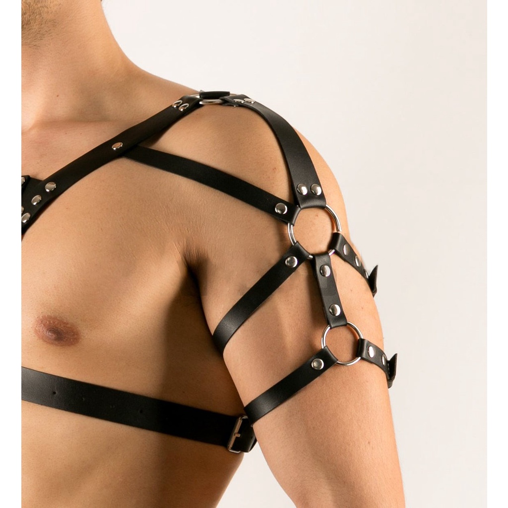 Đai Da Đeo Trước Ngực Phong Cách Punk Cá Tính Cho Nam