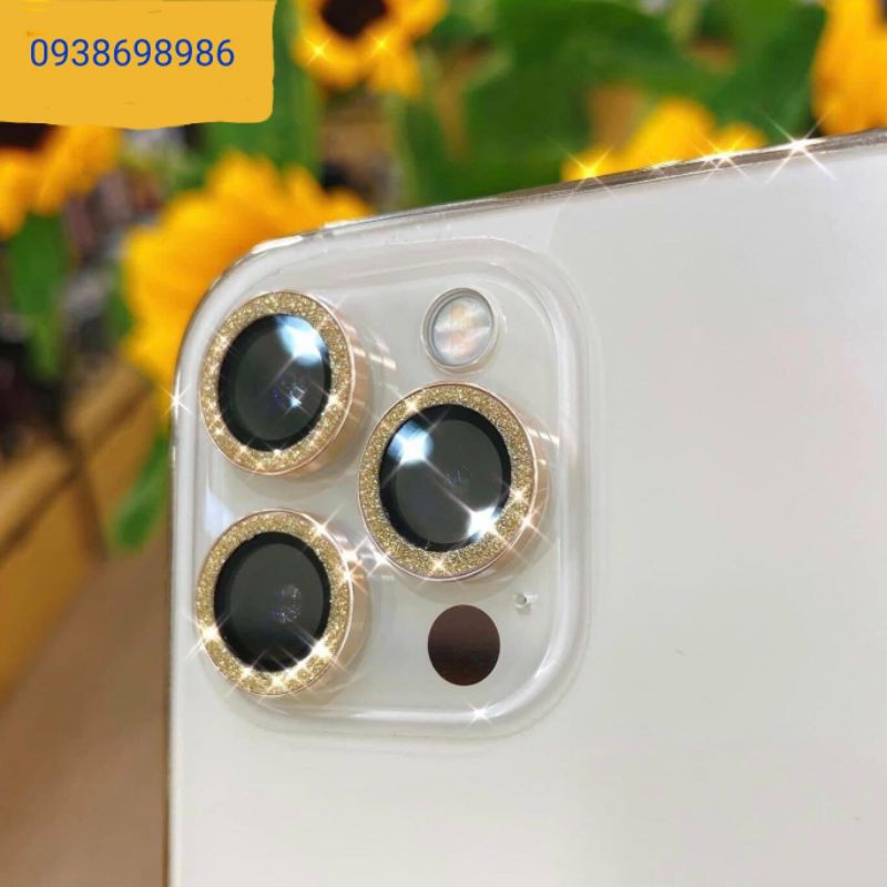 [ Nhũ Tím ] Bộ dán KUZOOM bảo vệ mắt camera IPhone 14 pro max ,14 pro,14,13 pro max,13 pro ,12 Pro Max ,11 pro max