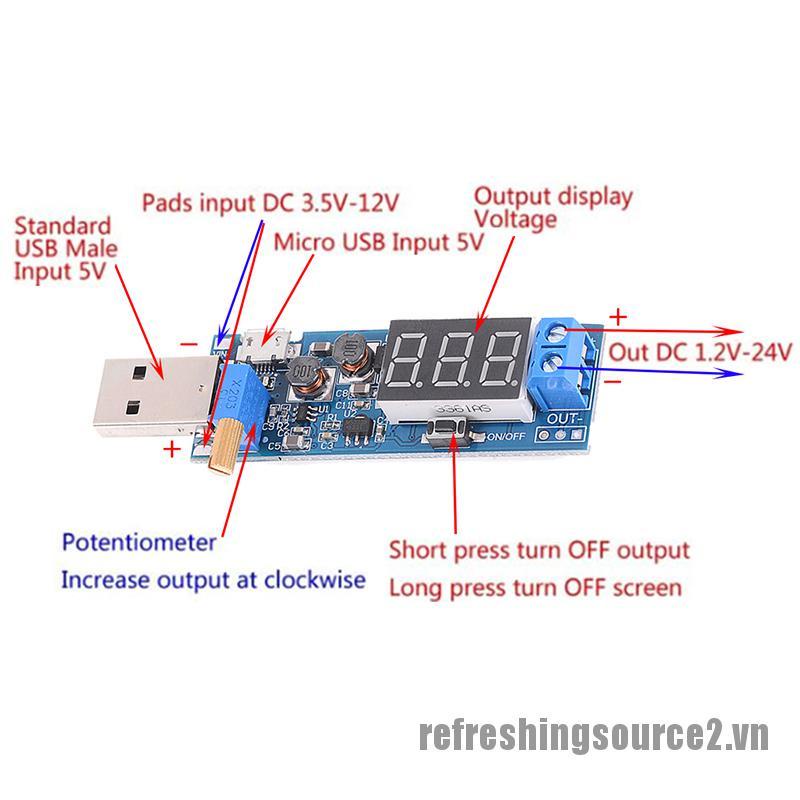 [REF2] DC-DC USB step up/down power supply module boost converter 5V to 3.3V/12V