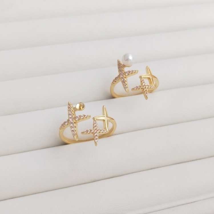 Giá Đỡ Nhẫn Bằng Đồng Đính Đá Zircon 14K Sang Trọng diy
