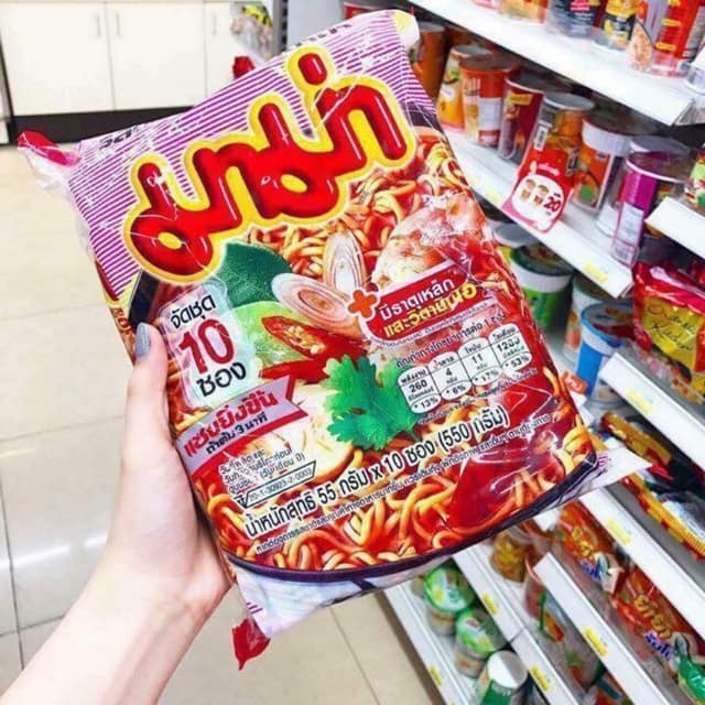 Date 3/2024 Lốc 10 Gói Mì Tomyum MAMA Truyền Thống Nội Địa Thái Lan