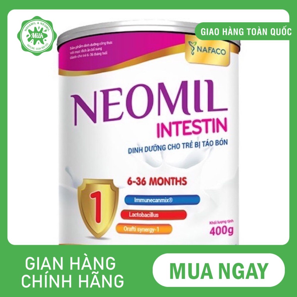Sữa bột Neomil Intestin 1 400g - Dinh dưỡng cho trẻ bị táo bón