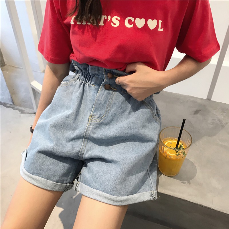 quần short ulzzang quần nữ đẹp short jean jeans soóc bò kiểu dáng hàn quốc cạp lưng cao