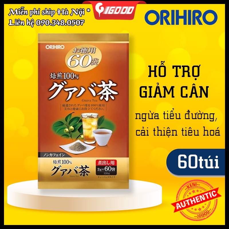 IGOOD - Trà lá ổi Orihiro Nhật Bản 60 túi lọc hỗ trợ giảm cân, giảm mỡ thừa